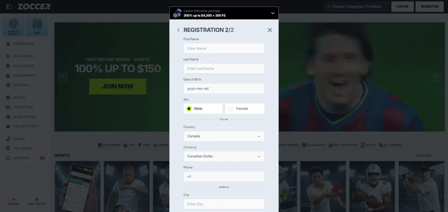 zoccer-registration-page